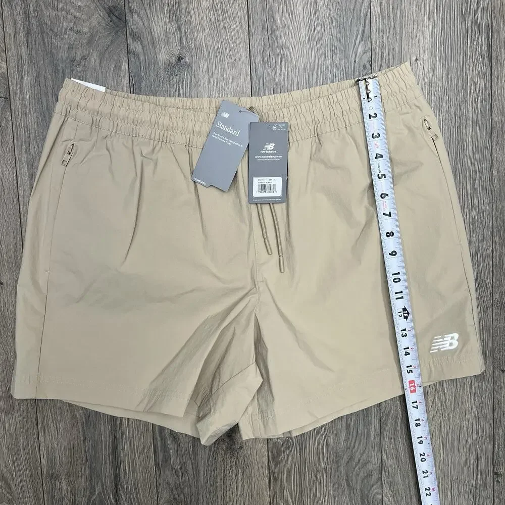 New Balance Shorts Size XL Mens Light Brown Woven 5